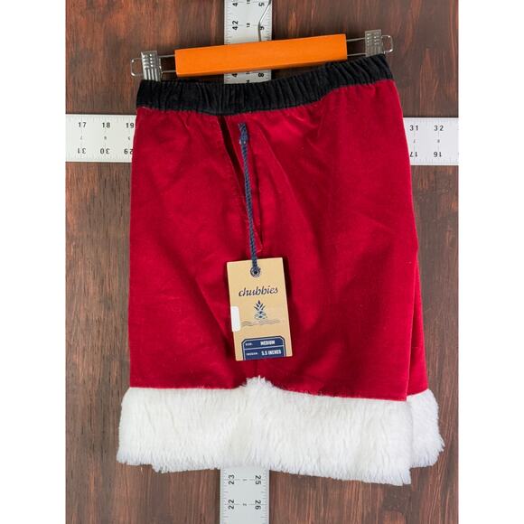 Chubbies Ol‎ Saint Nick Santa Shorts 5' 5" Inseam Red White Mens Medium NEW NWT - Picture 2 of 10